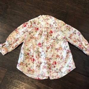 NWOT Ralph Lauren Girls 12 Month Old Floral Top